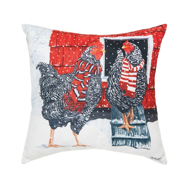 C amp f Home Winter Chicken Indoor And Outdoor Throw Pillow