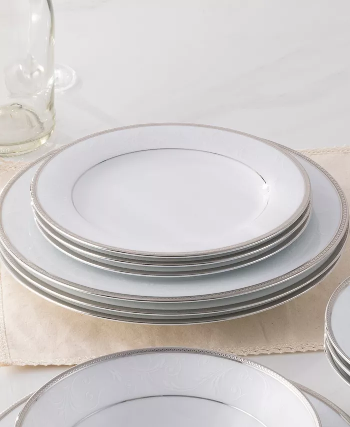 Noritake Regina Platinum Set of 4 Salad Plates Service For 4