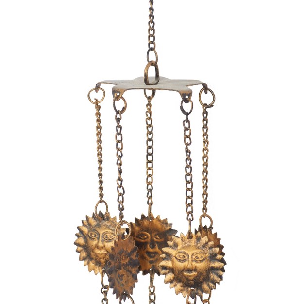 Eclectic Sun And Stars Windchime Brass Olivia amp May