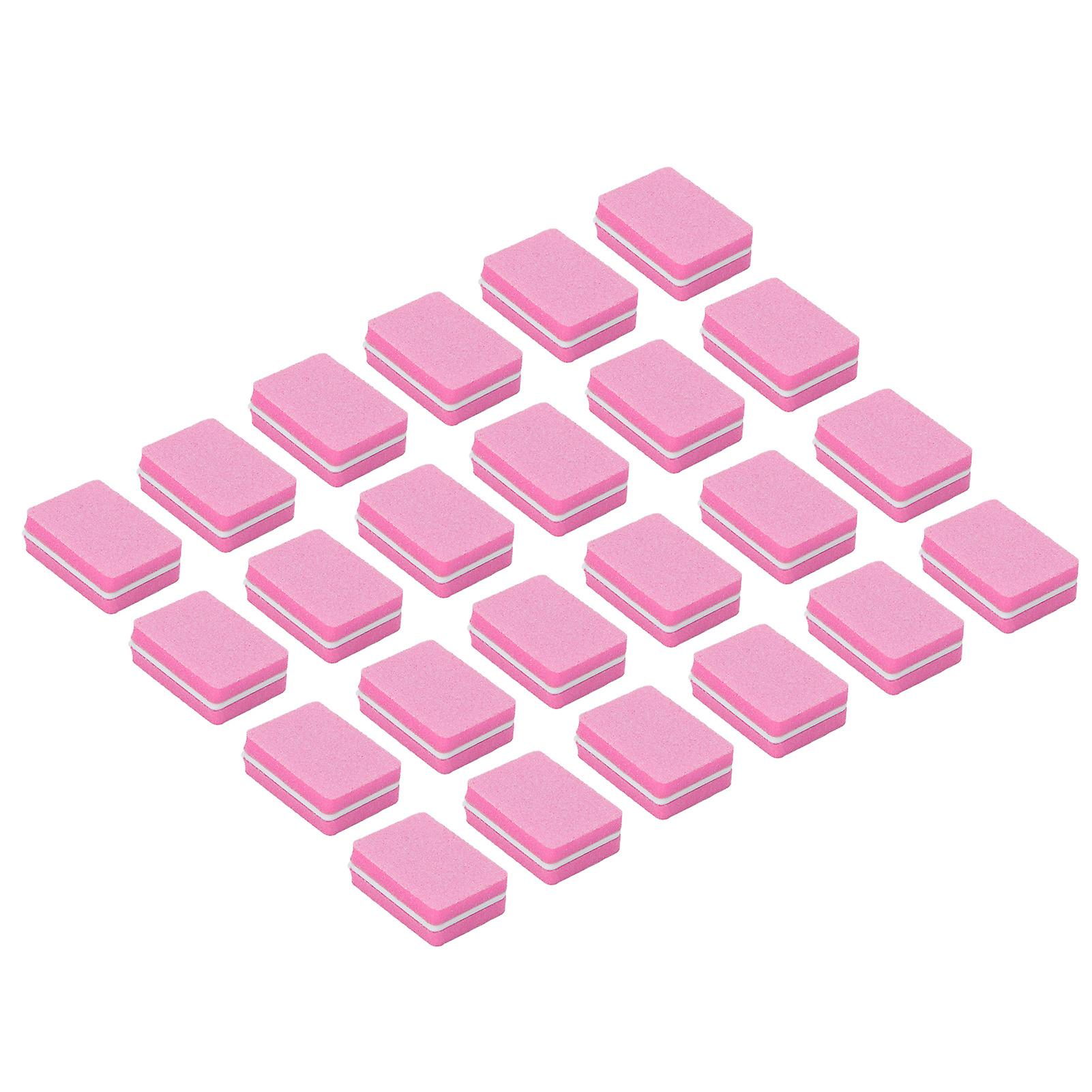 30pcs Mini Nail Buffer Professional Portable Home Salon Nail Buffing Sanding Block Manicure Toolpink