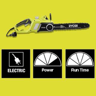 RYOBI 16 in. 13 Amp Electric Chainsaw and 6 Amp Pole Saw RY43155-PS