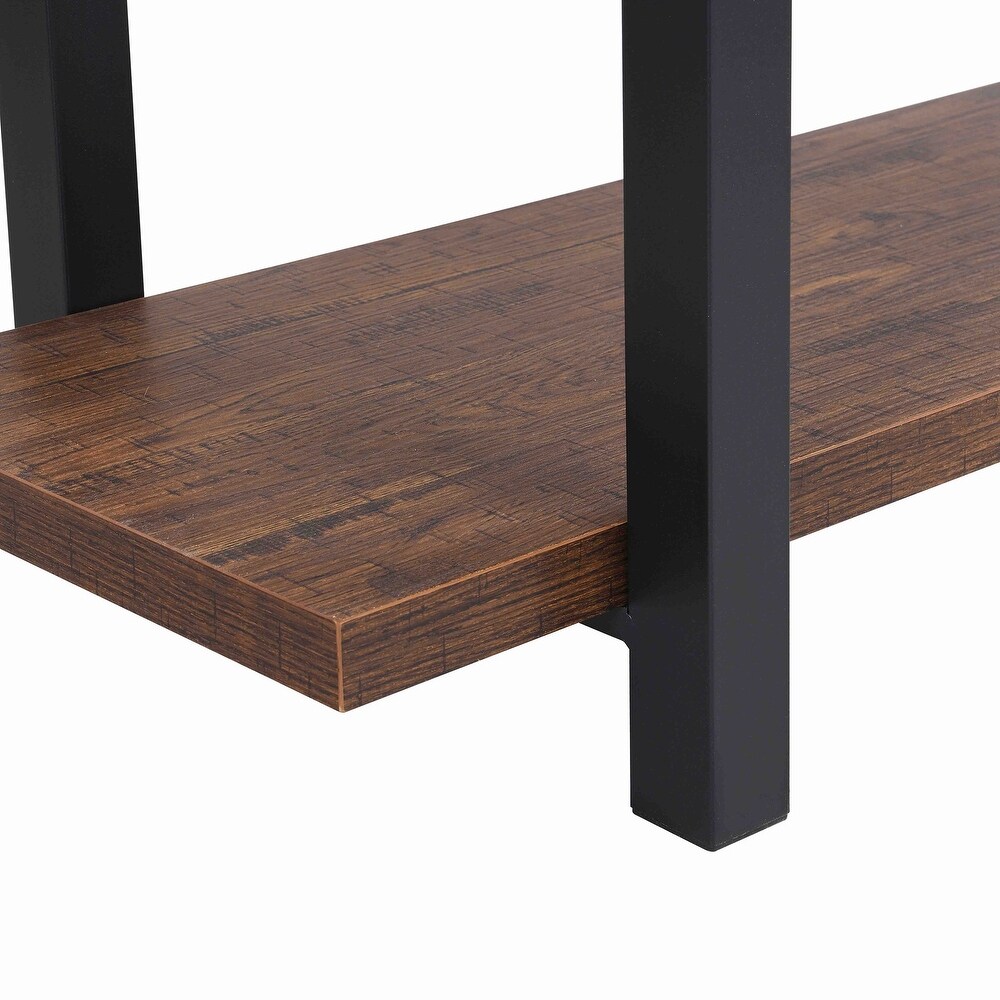 Wood and Metal Sofa Table  Narrow Hallway Table  3 Tier Console Table