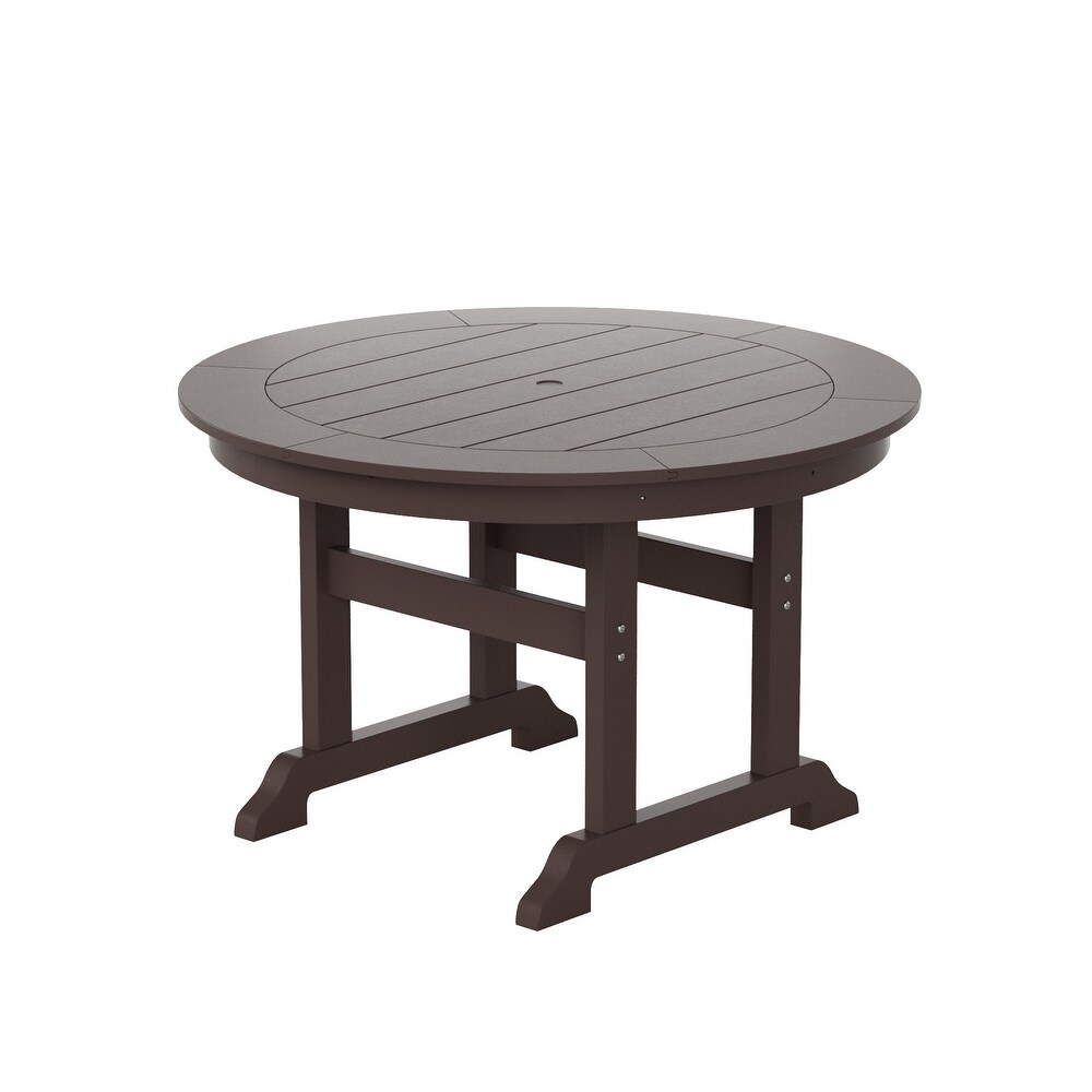 Laguna 5 Piece Round Poly Eco Friendly  Weather Outdoor Dining Set