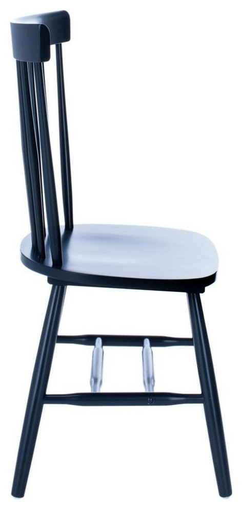 Ada 17 quotSpindle Dining Chair set of 2 Navy   Midcentury   Dining Chairs   by AED Luxury Home Decor  Houzz