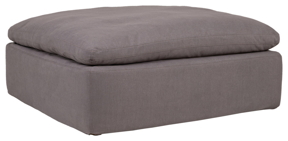 Clay Ottoman Livesmart Fabric   Transitional   Footstools And Ottomans   by Moe  x27s Home Collection  Houzz