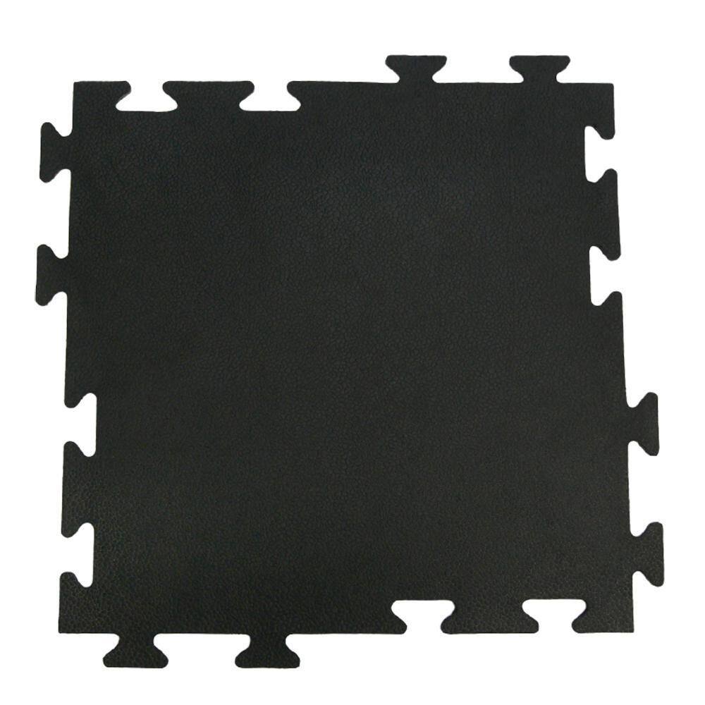 Rubber-Cal Armor-Lock (Fitness) 38 in. x 20 in. x 20 in. Black Interlocking Rubber Tiles (12-Pack 33 sq. ft.) 03-247-12pk