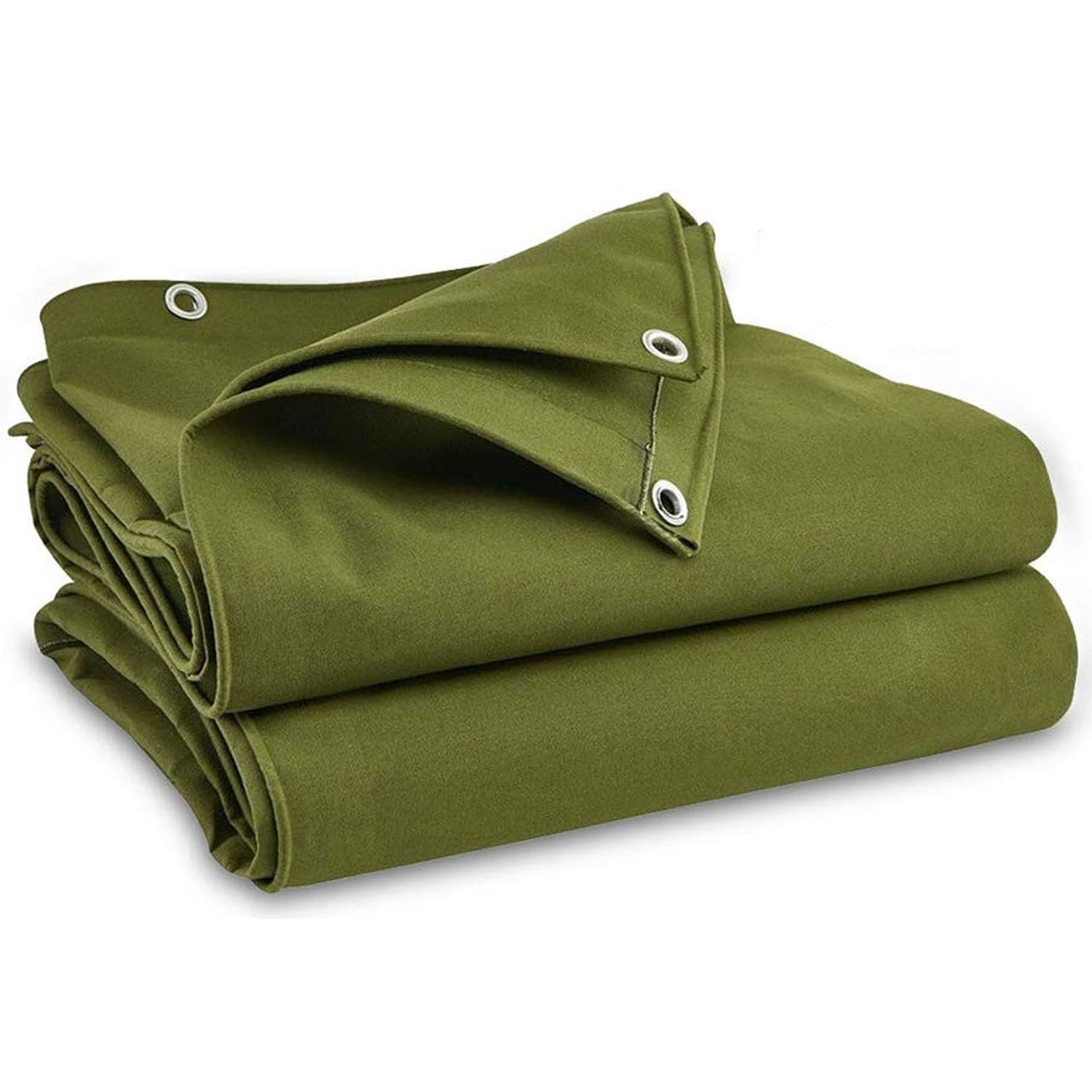 uyoyous 10x10ft Heavy Duty Waterproof Canvas Tarp Outdoors Truck Tarps Water Resistant UV Resistant Tarpaulin Cover for Car Boat Camping Firewood Woodpile