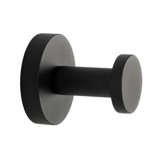 Italia Florence Knob Robe Hook in Matte Black FL9314