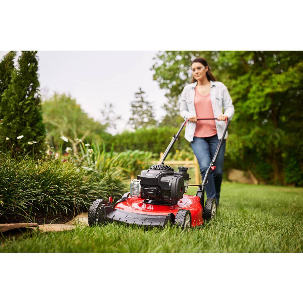 Troy-Bilt 21 in. 140 cc Briggs and Stratton Gas Walk Behind Push Lawn Mower with Mulching Kit Included TB105B