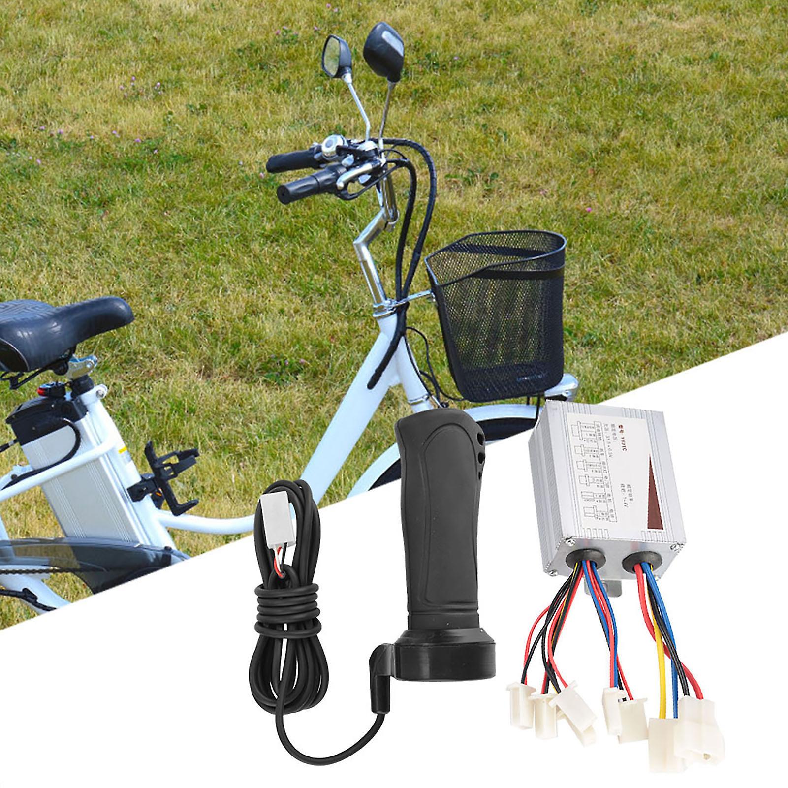 500w Motor Brushed Speed Controller andamp; Throttle Grip For Electric Bicycle Scooter Tricycle 24v