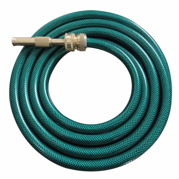 Flexible Fiber Braided Reinforced PVC Garden Pipe Plant Flexible PVC Garden Hose for Water Irrigation