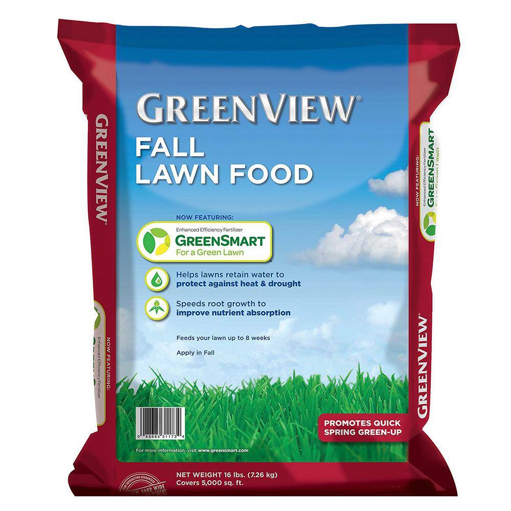 GreenView 16 lbs. Fall Lawn Food Covers 5000 sq. ft. (22-0-10) 2131182