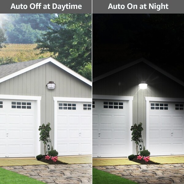 3CCT LED Barn Light， 50W Dusk to Dawn Area Lights， 3K/4K/5K， Bronze - 2PACK