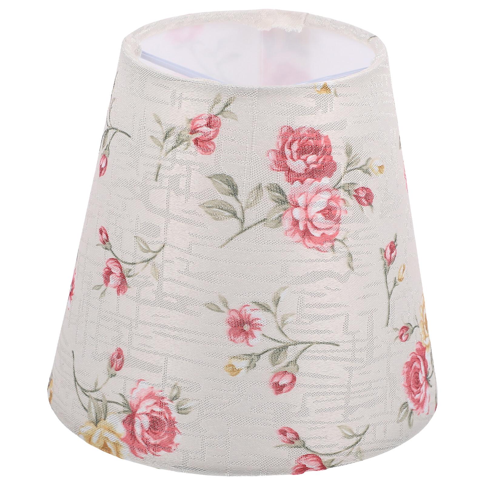 Pastoral Flower Lamp Shade Fabric Lampshade Pendant Light Table Lamp Shade For Bedroom Living Room