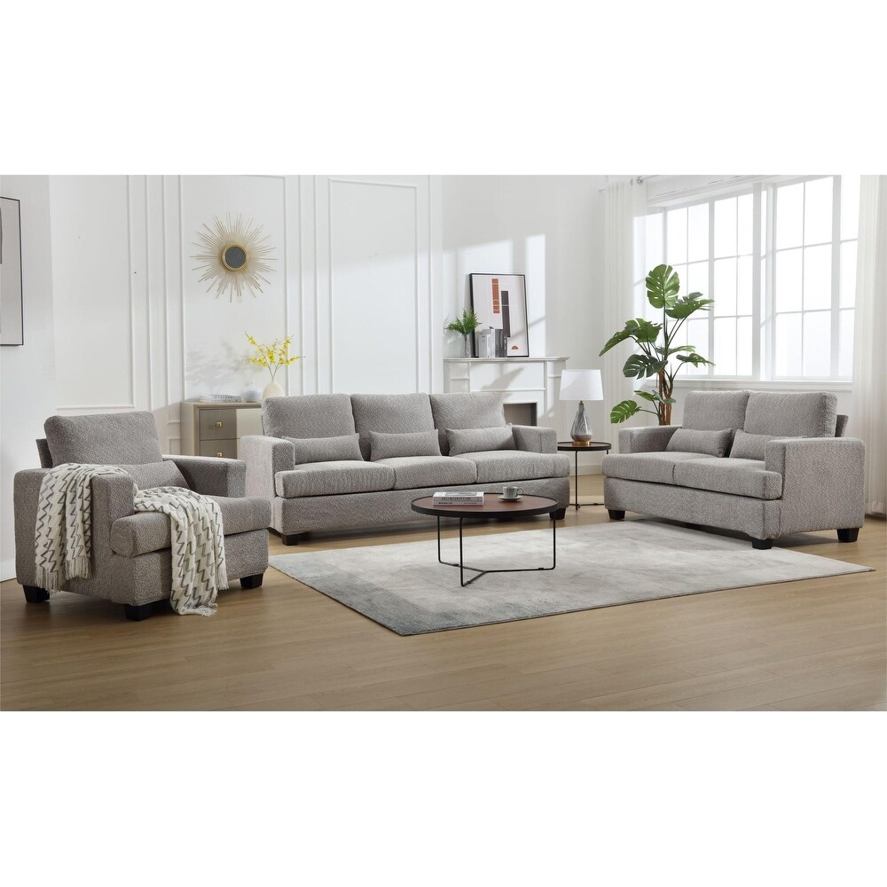 Modern 3 Piece Living Room Sofa Set