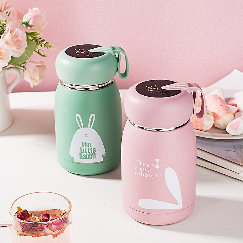 Thermos Cup Stainless Steel Cute Cartoon Water Bottle For Kids 320ml Temperature Led Display Insulated Coffee Flask Thermal Mug