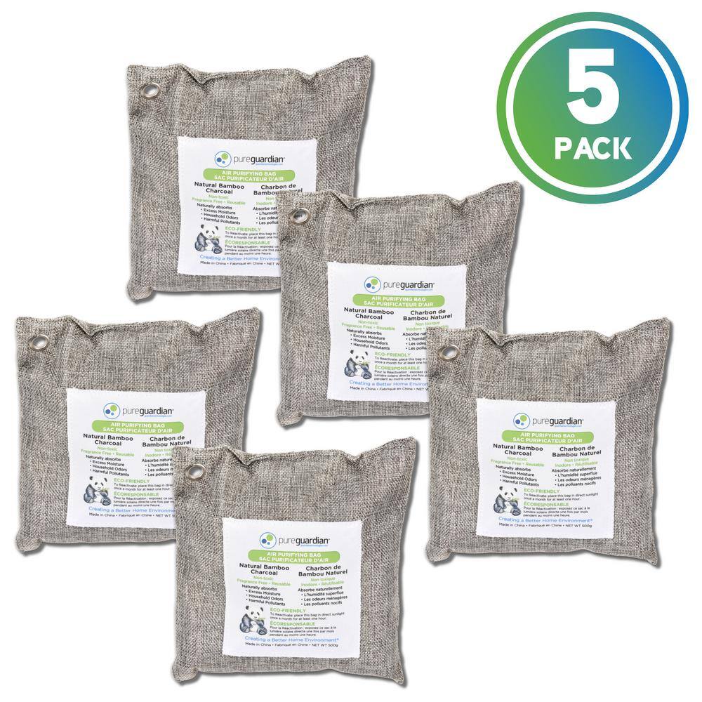 Pure Guardian Air Purifying Bamboo Charcoal Bag 17.6 oz (5-Pack) CB5005PK