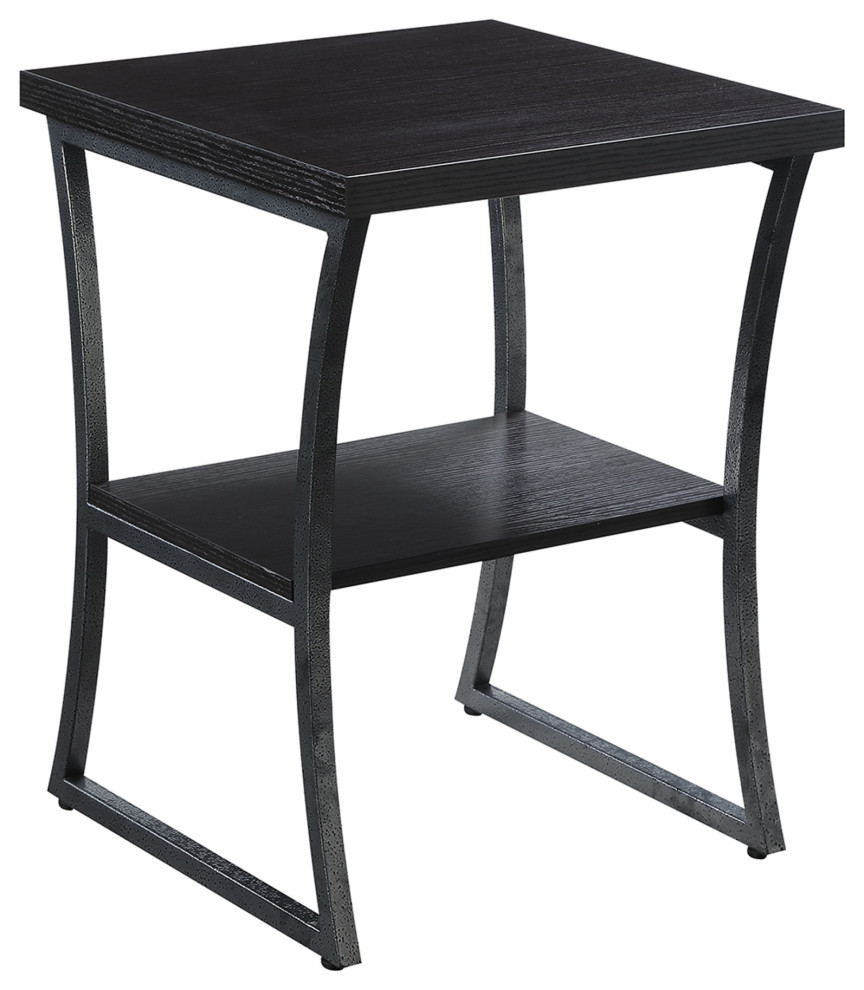 X Calibur End Table With Shelf   Industrial   Side Tables And End Tables   by Convenience Concepts  Houzz