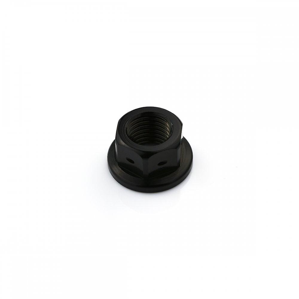 Racebolt Aluminium Flanged Nut M10x 1.00mm Rolled Thread Drilled For Lockwire Black