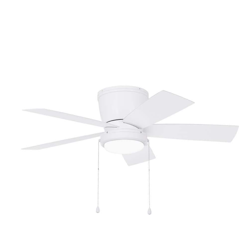 Home Decorators Collection Arleigh 44 in LED Outdoor White Ceiling Fan with Light