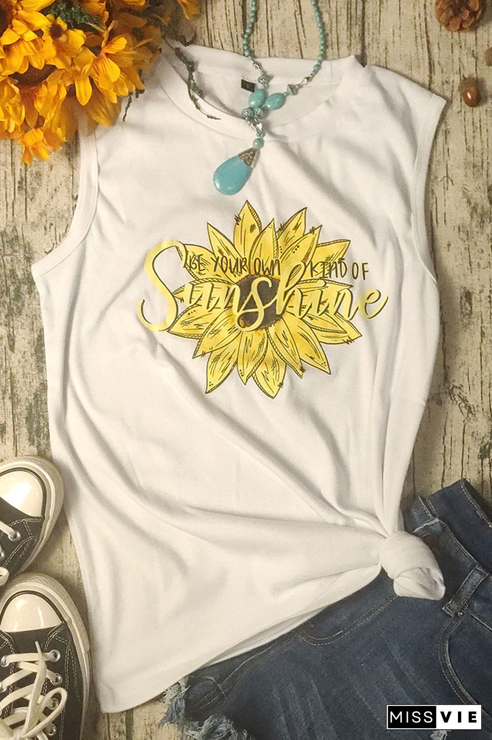 Sunflower Graphy Tank Tops