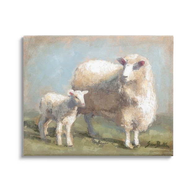 Stupell Industries Sheep Lamb Family Farm Canvas Wall Art