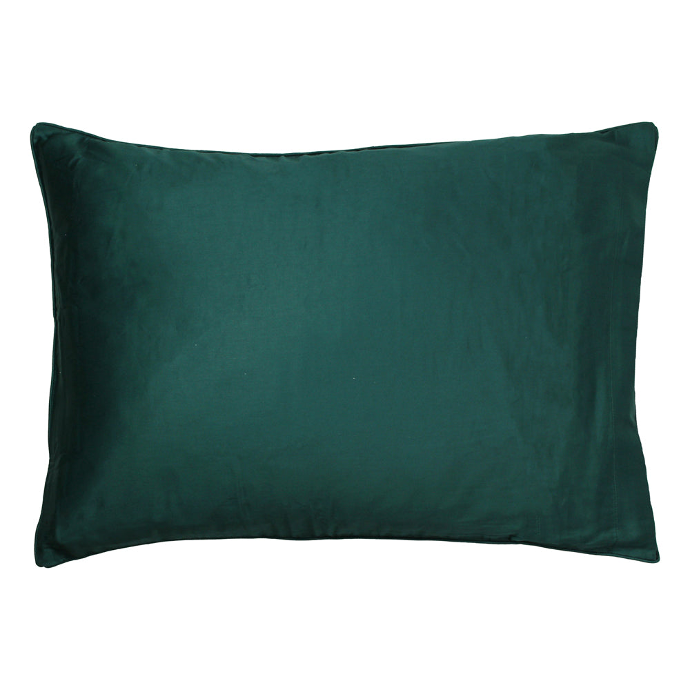 FernandaGreenBotanicalPillowcaseTeal/LeafGreenLinenHouse