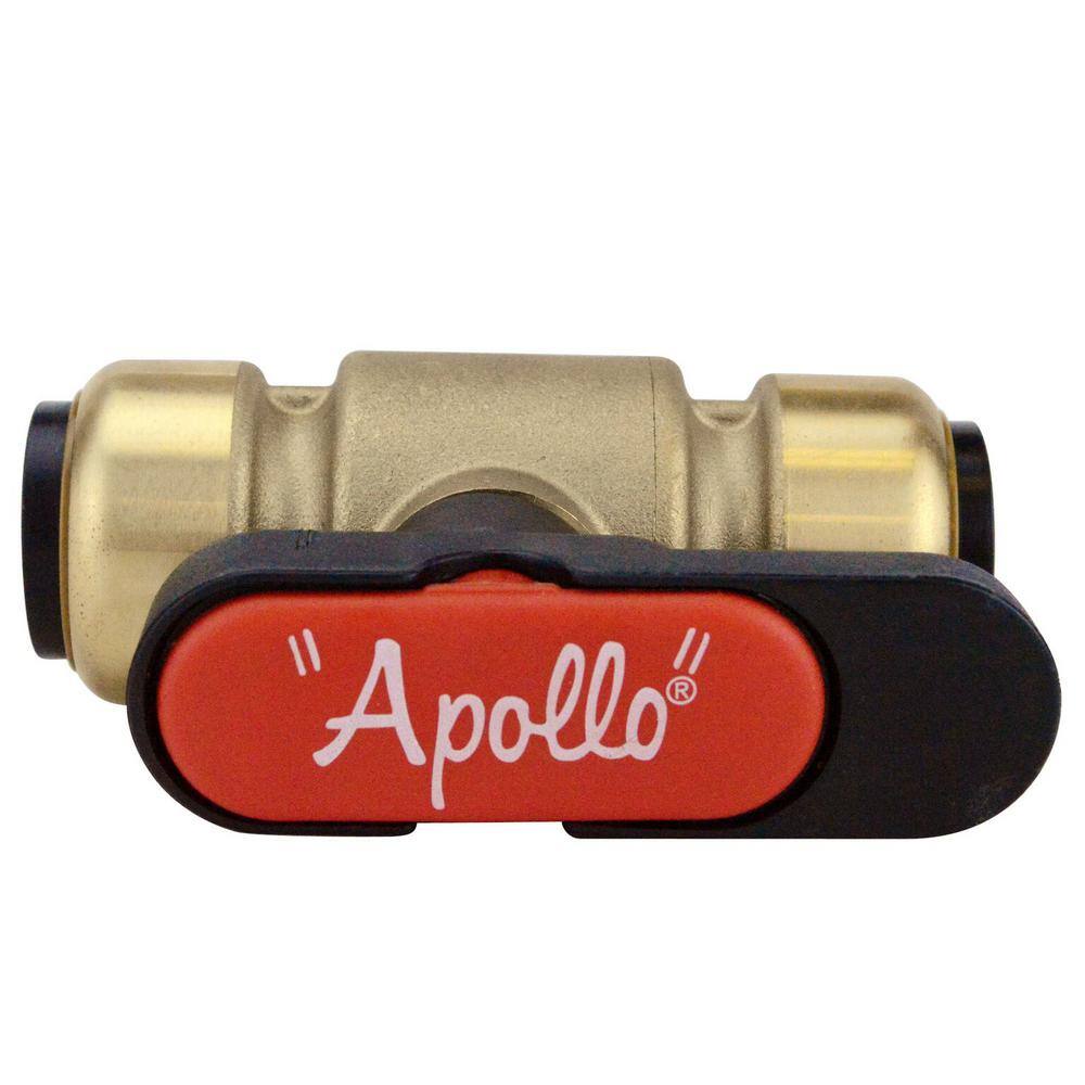 Tectite 34 in. Brass Push-To-Connect Compact Ball Valve with Lockable Handle FSBBV34TX