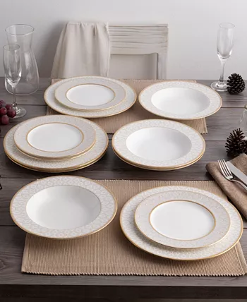 Noritake Noble Pearl Set Of 4 Dinner Plates 11