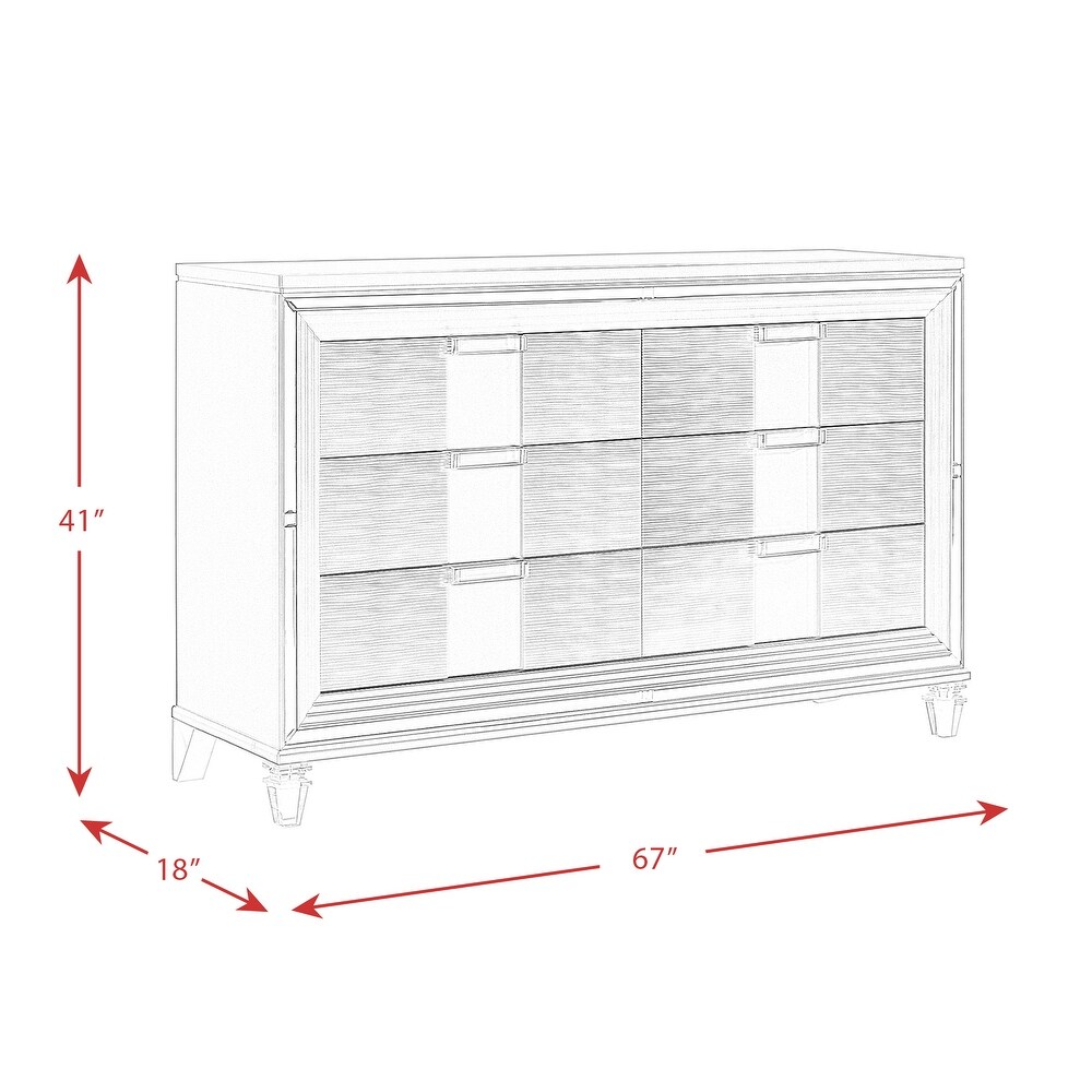 Picket House Furnishings Charlotte 6 Drawer Dresser in White