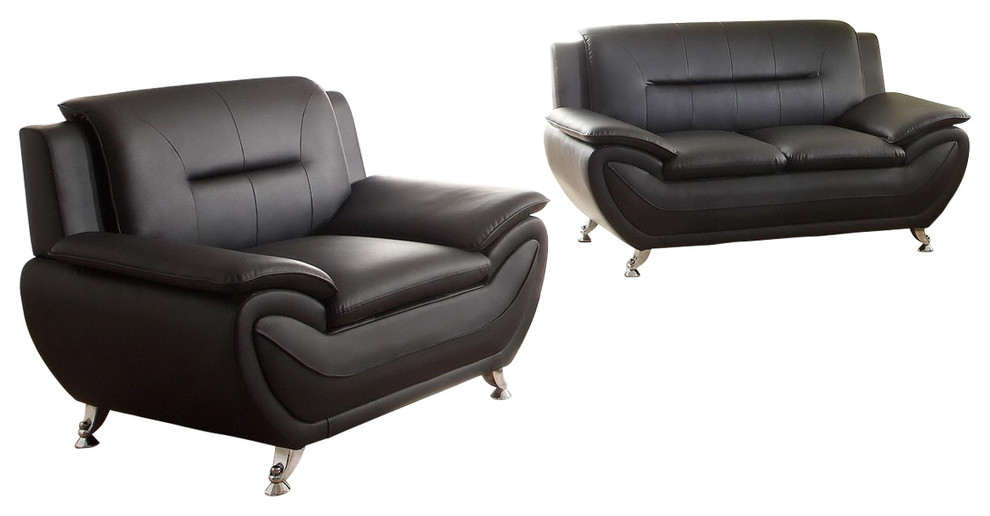 Oreo Black Living Room Collection   Contemporary   Living Room Furniture Sets   by Kingway Inc  Houzz