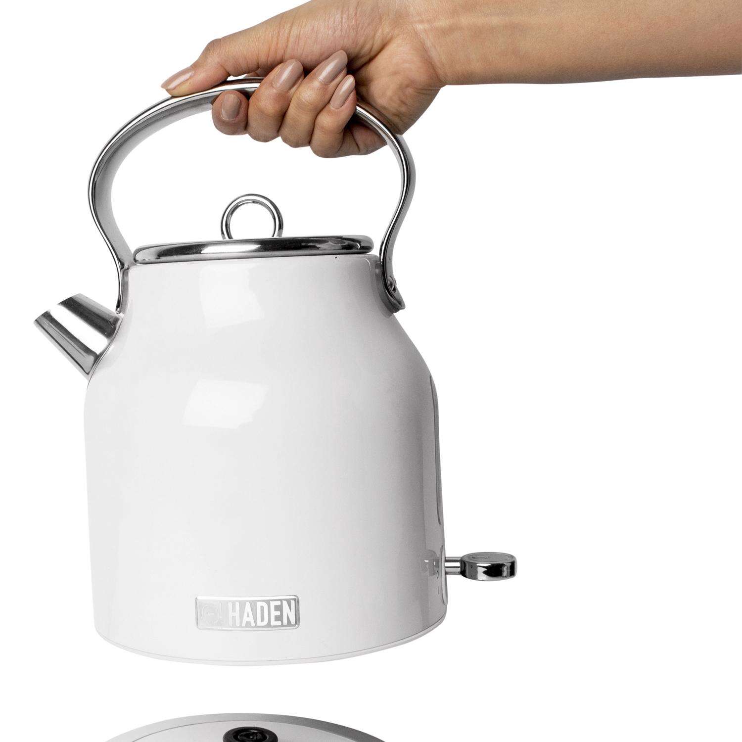 Haden Heritage Ivory Traditional Stainless Steel 1.7 L Electric Tea Kettle