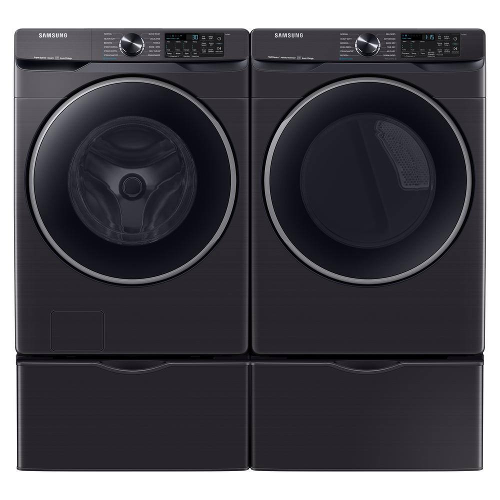  5 cu. ft. Smart High-Efficiency Front Load Washer with Super Speed in Brushed Black WF50A8500AV