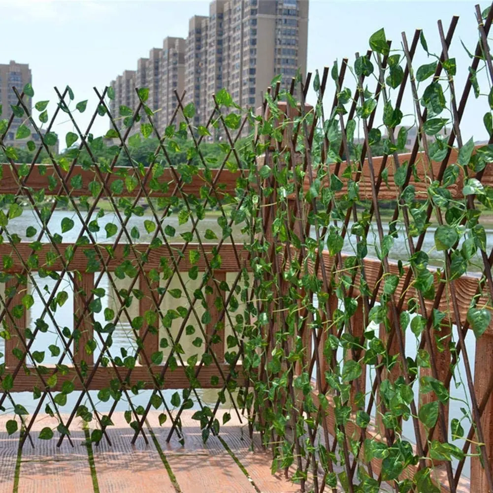 Wholesale Price Garden Landscaping and Decking Artifical Plant Lavender Ivy Leaf Fence Decoration