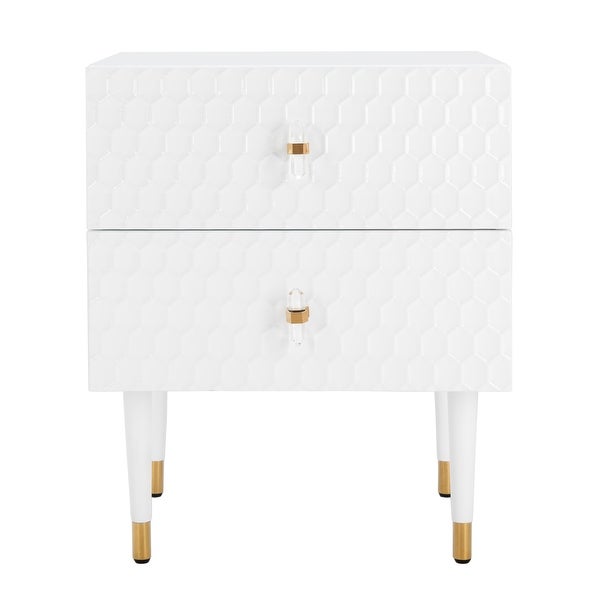 SAFAVIEH Couture Neptune 2 Drawer Side Table - 21.3