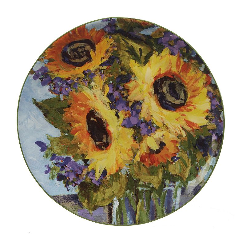 Certified International Sunflower Bouquet 4-pc. Salad Plate Set