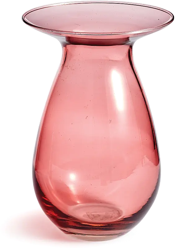 7 Inch Pink Glass Vase - Delphina