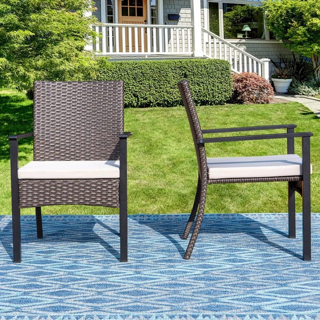 2pk Outdoor Wicker Arm Chairs Captiva Designs