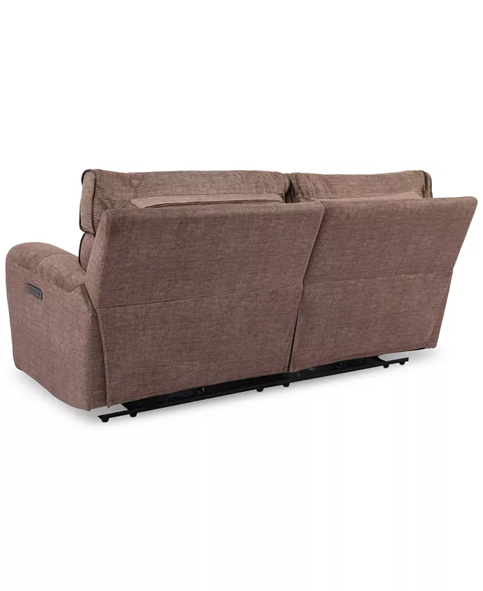 Furniture Hutchenson 2-Pc. Fabric Sectional with 2 Power Headrests