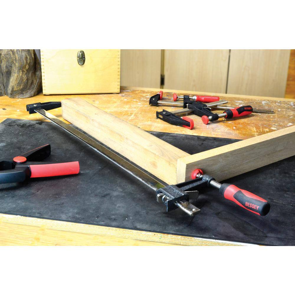 BESSEY Clutch Style 36 in. Capacity Bar Clamp with Composite Plastic Handle and 3-12 in. Throat Depth GSCC3.536+2K