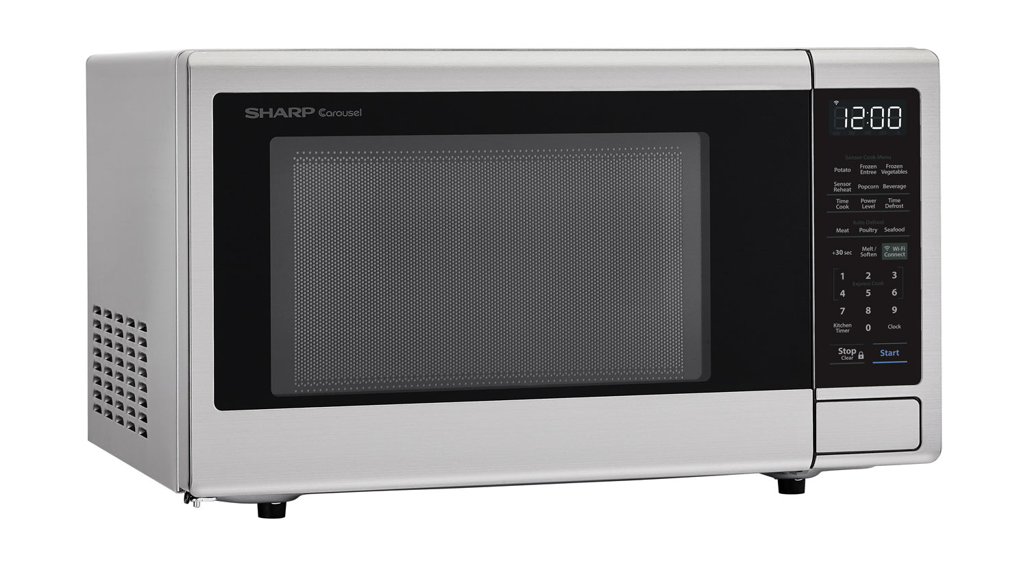 Sharp 1.4-Cu. Ft. Countertop Microwave with Alexa-Enabled Controls, Stainless Steel