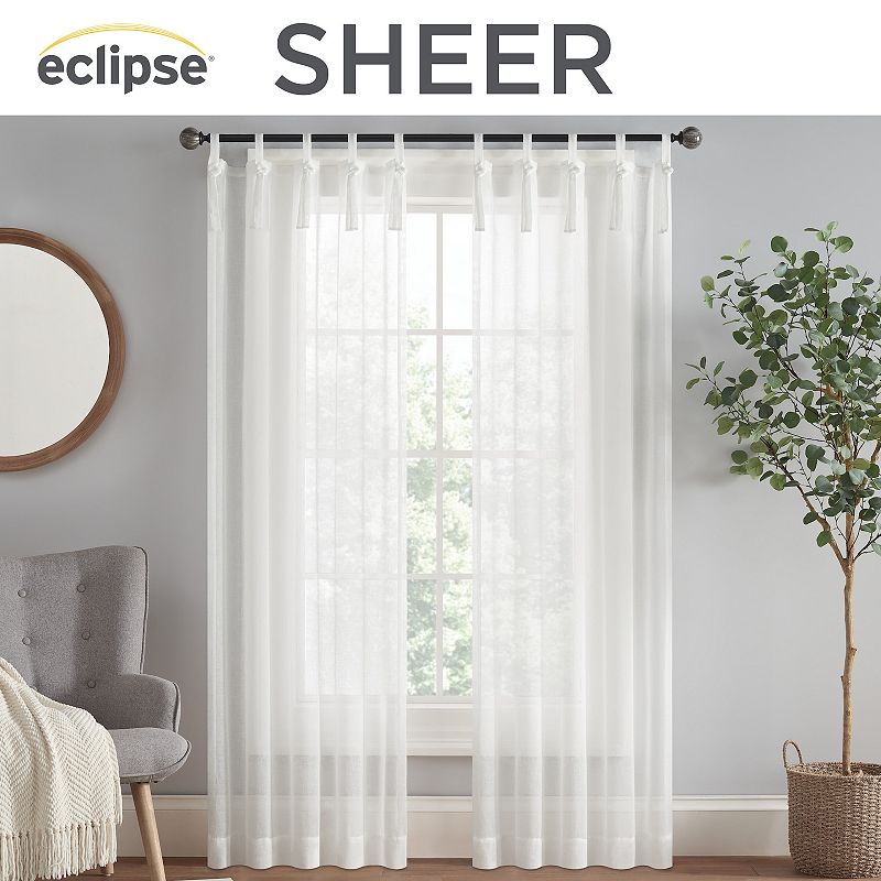 Eclipse 2-Pack Tasha Tie Top Window Curtains