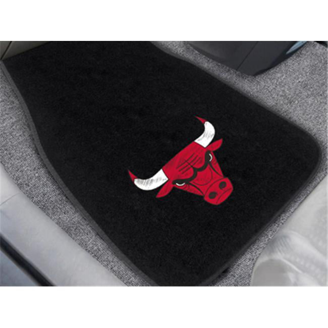 FanMats 17610 18 x 27 in. Chicago Bulls Embroidered Car Matsand#44; 2 Piece