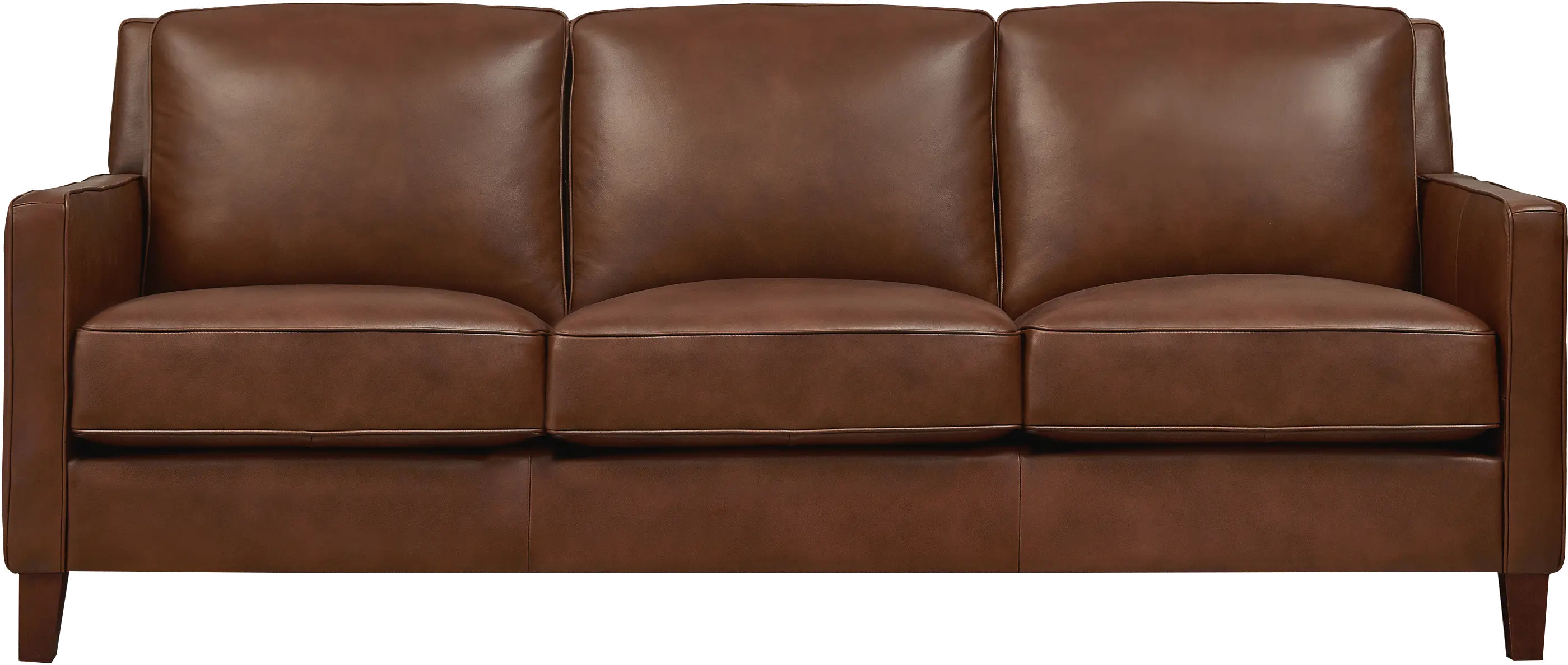 New Haven Brown Leather Sofa - Amax Leather