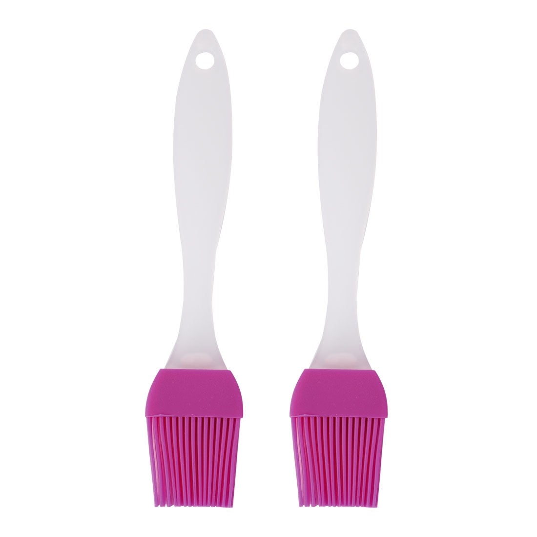 2pcs Flexible Silicone Brush Heat Resistant Non-Stick Utensils - Fuchsia - 6.7