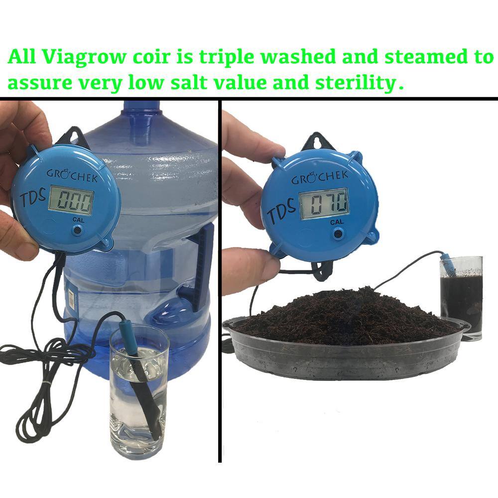 Viagrow 1.5 cu. ft. Coco Coir Fluffed Coconut Pith Fiber Soilless Grow Media Bag VCCF50