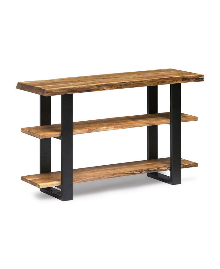 Alaterre Furniture Alpine Natural Live Edge Wood Media Console Table