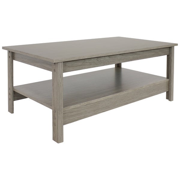 Classic Coffee Table with Lower Shelf - Thunder Gray