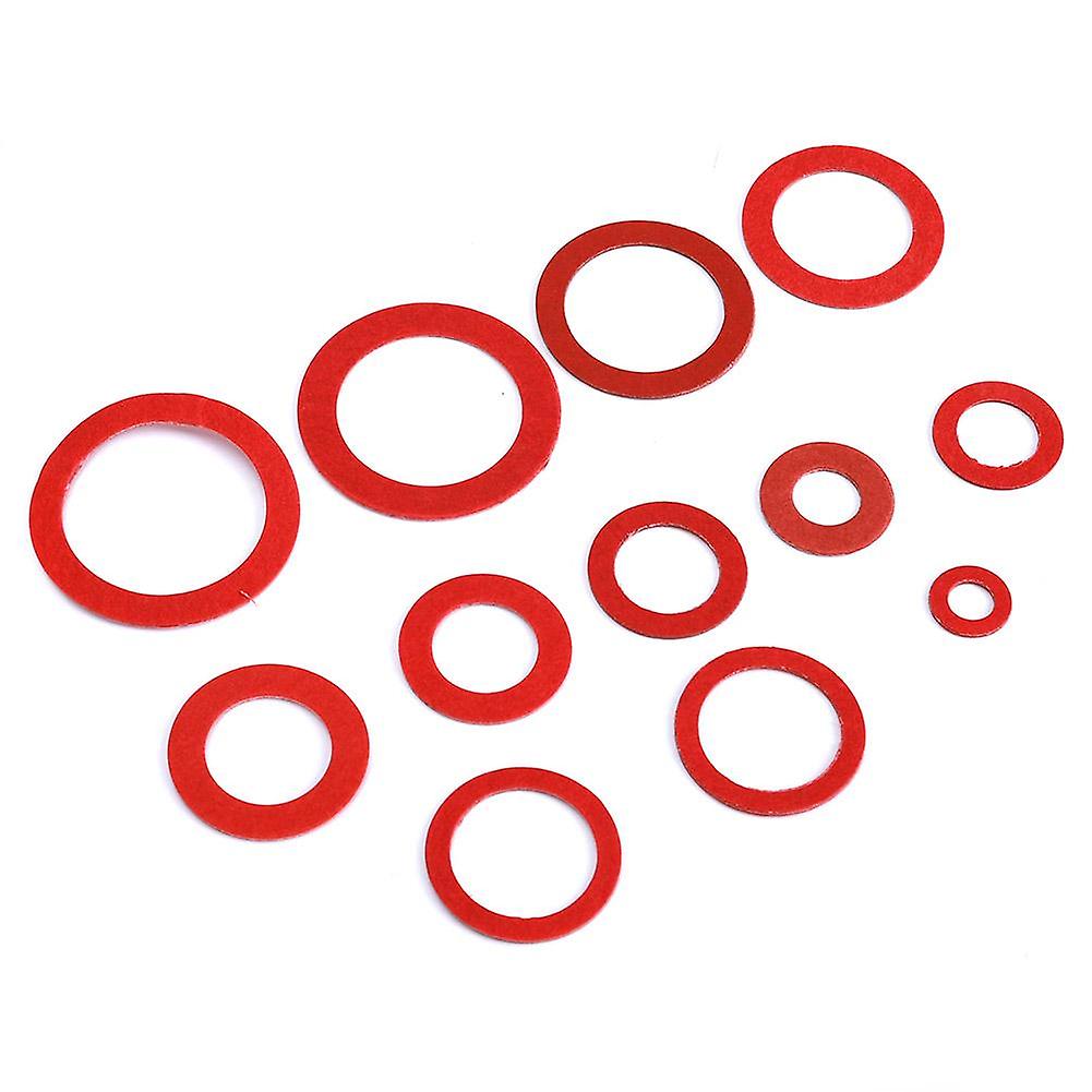 600pcs Red Vulcanised Fibre Washer Gasket Round Insulation Paper Red Steel Paper Assortment Kits