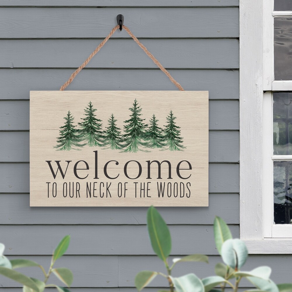 Welcome To Jute Hanging Sign P Graham Dunn